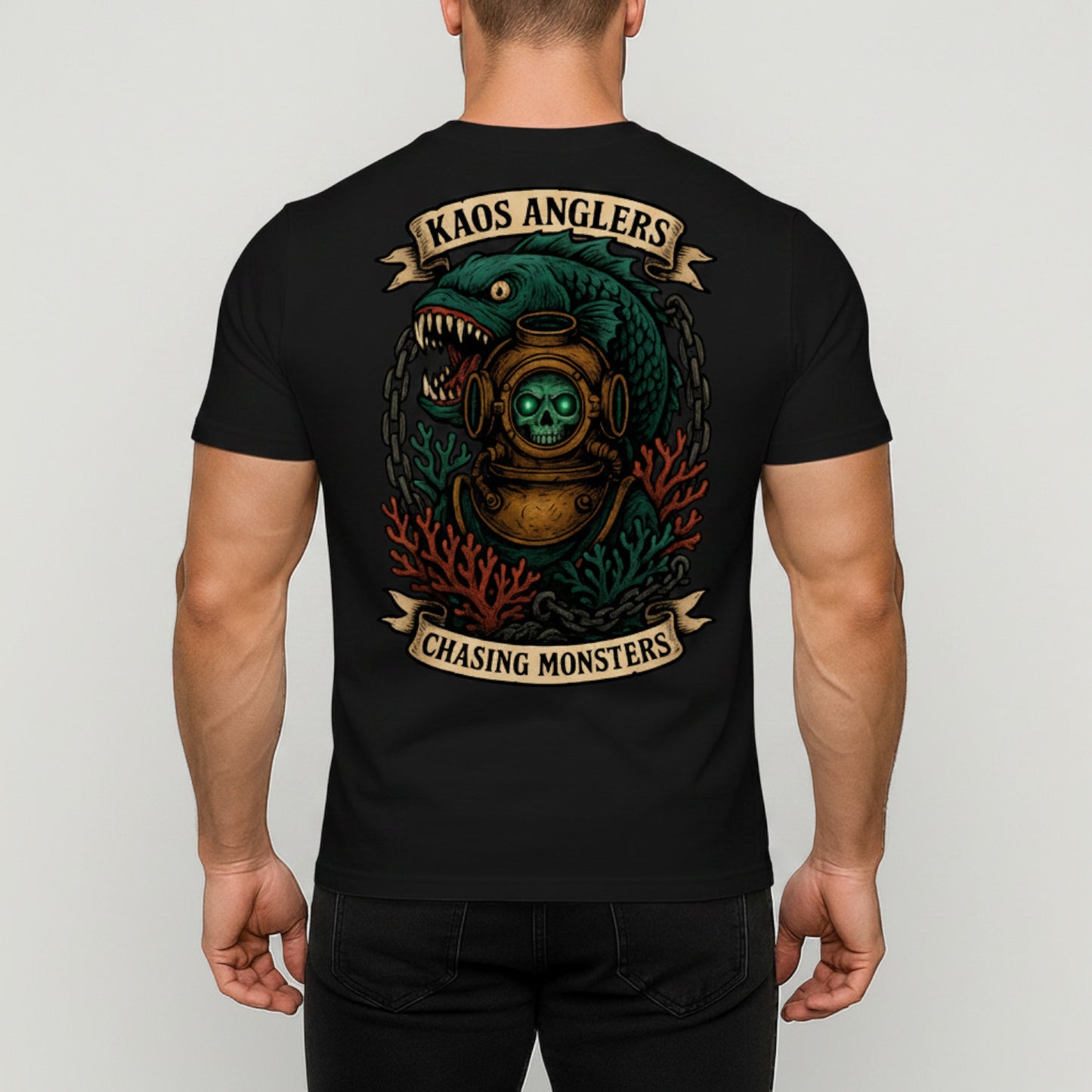 KAOS Anglers Deep Sea Diver Monster Fish T-Shirt | KAOS CLOTHING D437