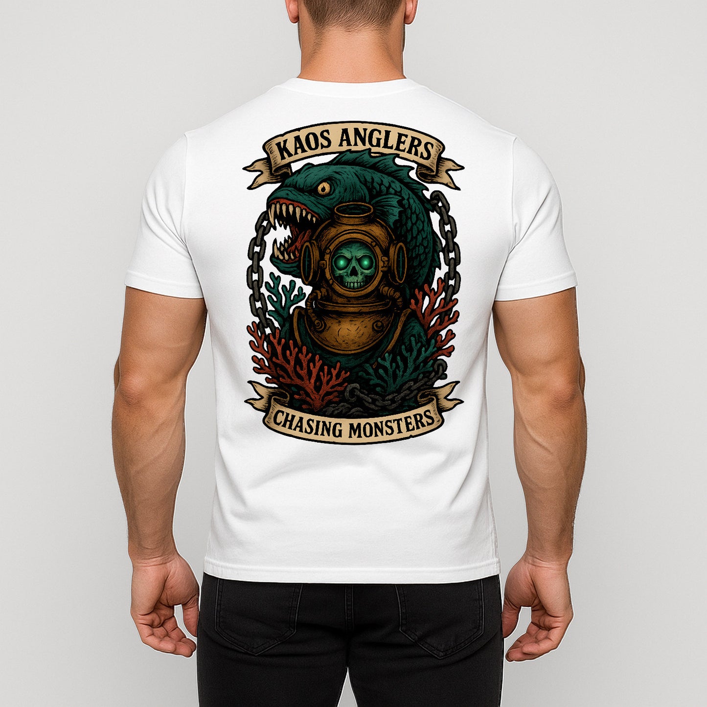 KAOS Anglers Deep Sea Diver Monster Fish T-Shirt | KAOS CLOTHING D437