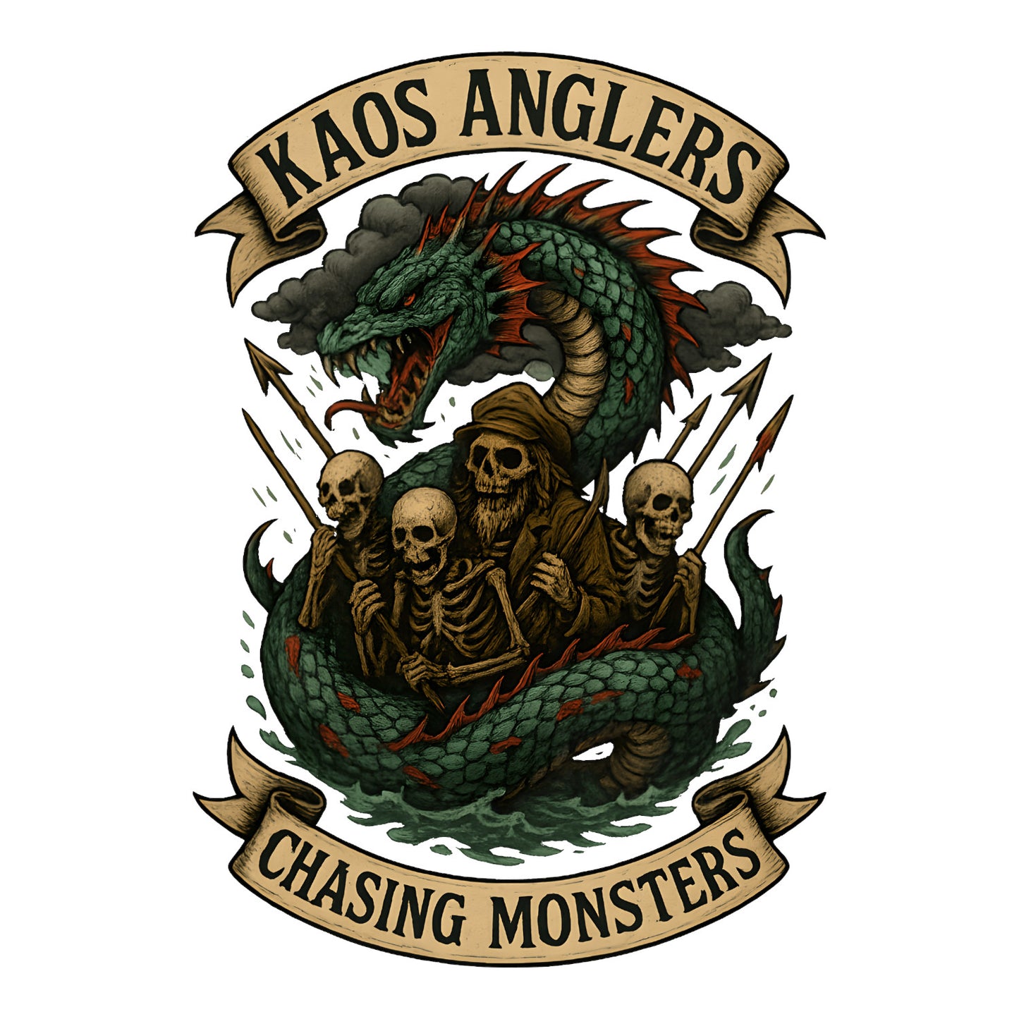KAOS Anglers Skeleton Crew Sea Dragon T-Shirt | KAOS CLOTHING D442