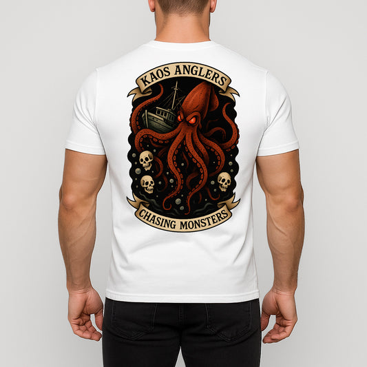 KAOS Anglers Giant Kraken Fishing Boat T-Shirt | KAOS CLOTHING D444