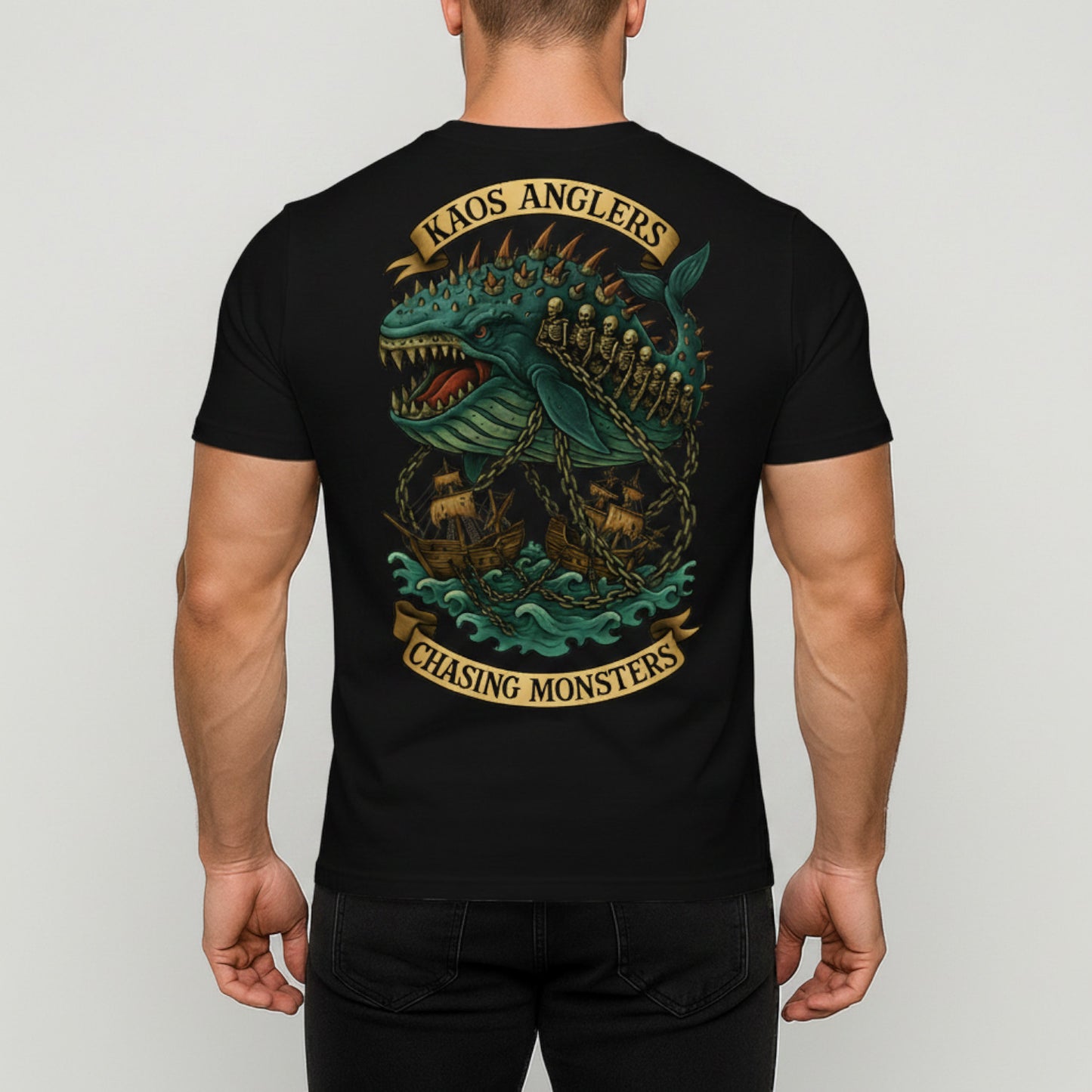 KAOS Anglers Spiked Leviathan Ghost Ship T-Shirt | KAOS CLOTHING D448