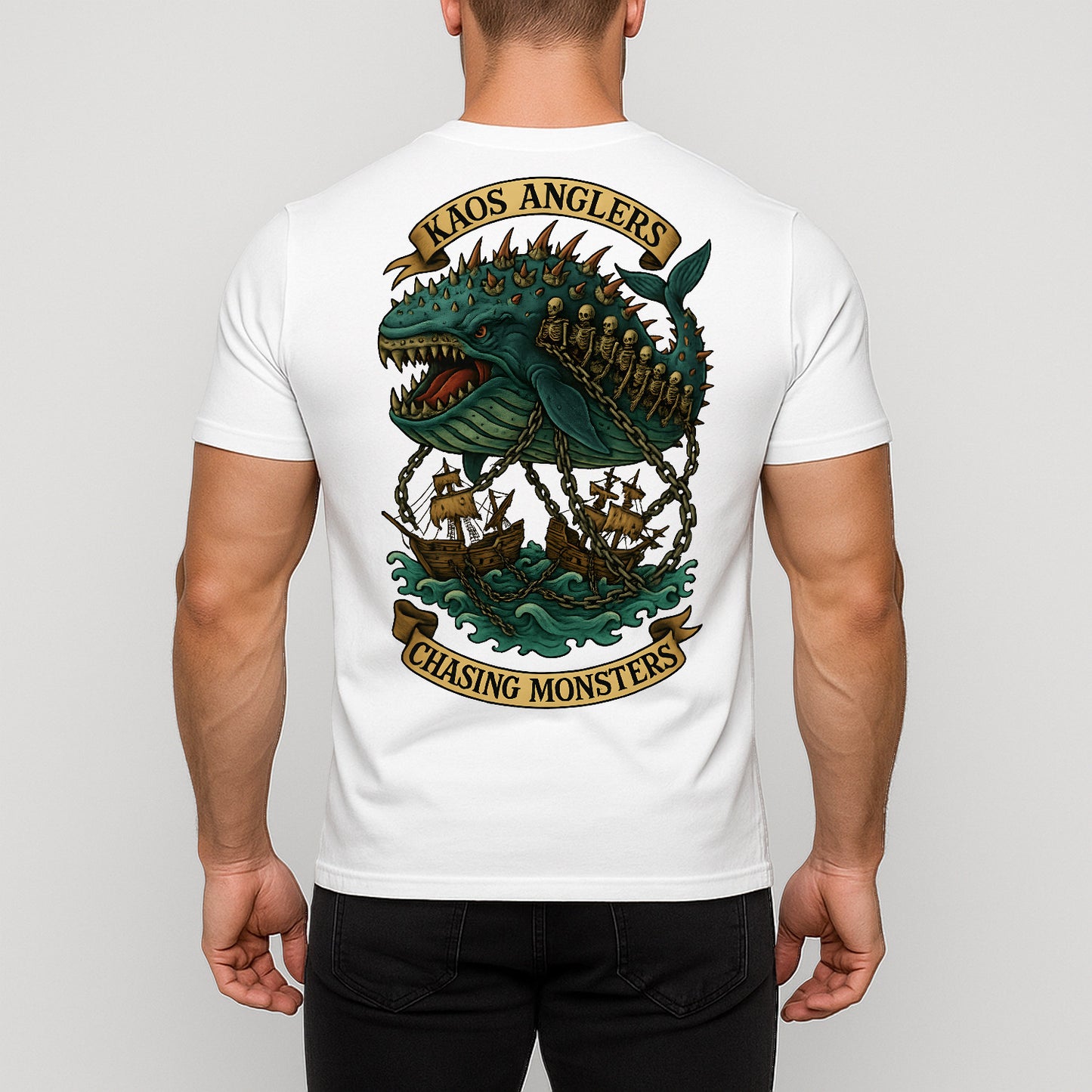 KAOS Anglers Spiked Leviathan Ghost Ship T-Shirt | KAOS CLOTHING D448