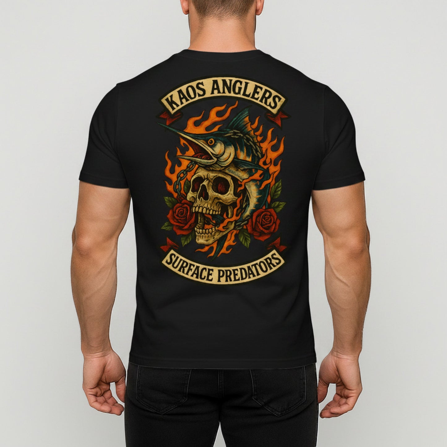 KAOS Anglers Marlin Skull Surface Predators T-Shirt | KAOS CLOTHING D451