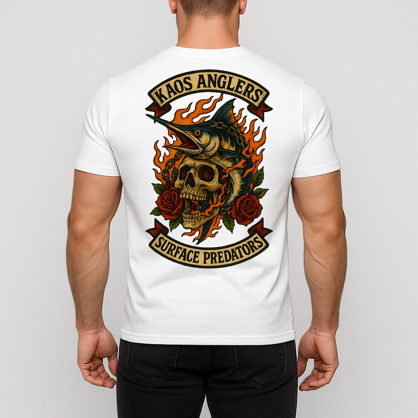 KAOS Anglers Marlin Skull Surface Predators T-Shirt | KAOS CLOTHING D451