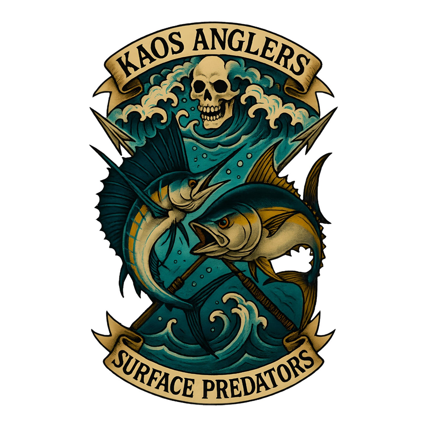 KAOS Anglers Billfish and Tuna Surface Predators T-Shirt | KAOS CLOTHING D452