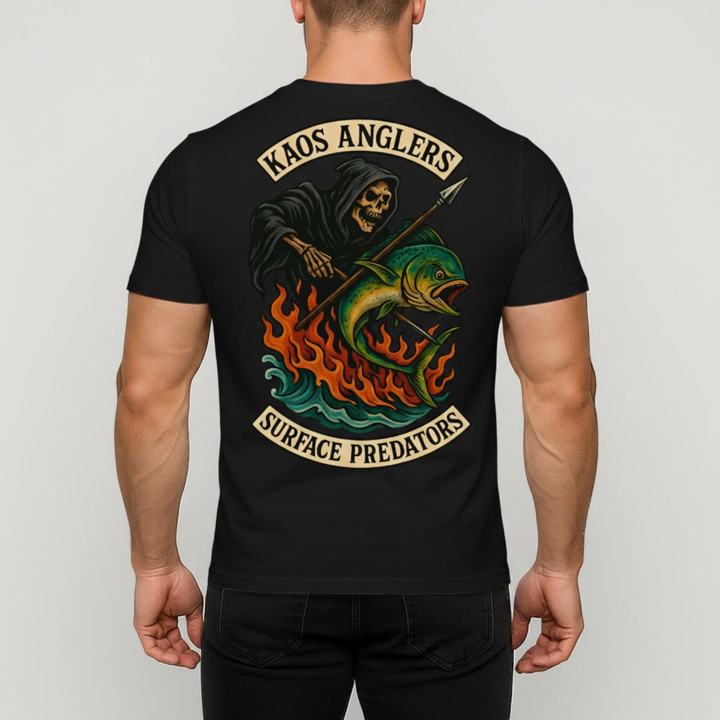 KAOS Anglers Grim Reaper Mahi Mahi Surface Predators T-Shirt | KAOS CLOTHING D455