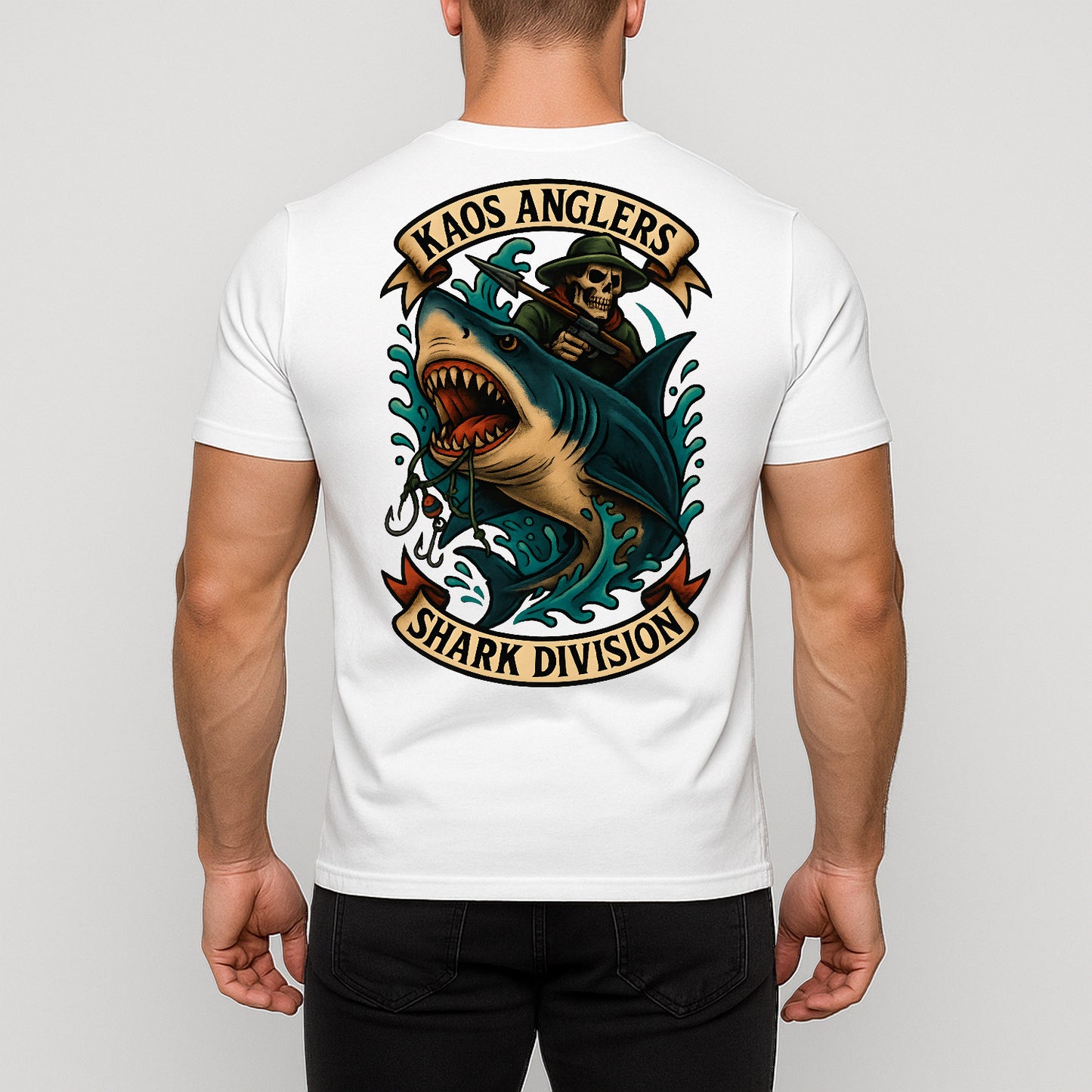 KAOS Anglers Grim Reaper Shark Division T-Shirt | KAOS CLOTHING D459
