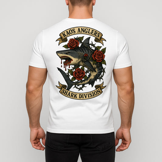 KAOS Anglers Tiger Shark Roses Shark Division T-Shirt | KAOS CLOTHING D460