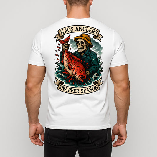 KAOS Anglers Skeleton Fisherman Snapper T-Shirt | KAOS CLOTHING D463