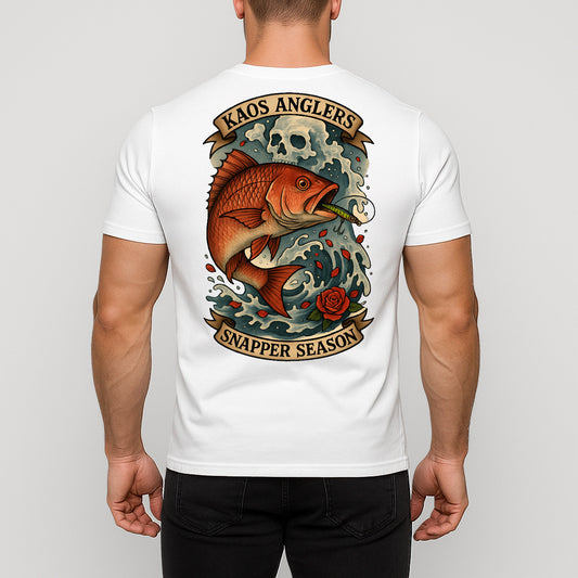 KAOS Anglers Snapper Lure Skull Wave T-Shirt | KAOS CLOTHING D464