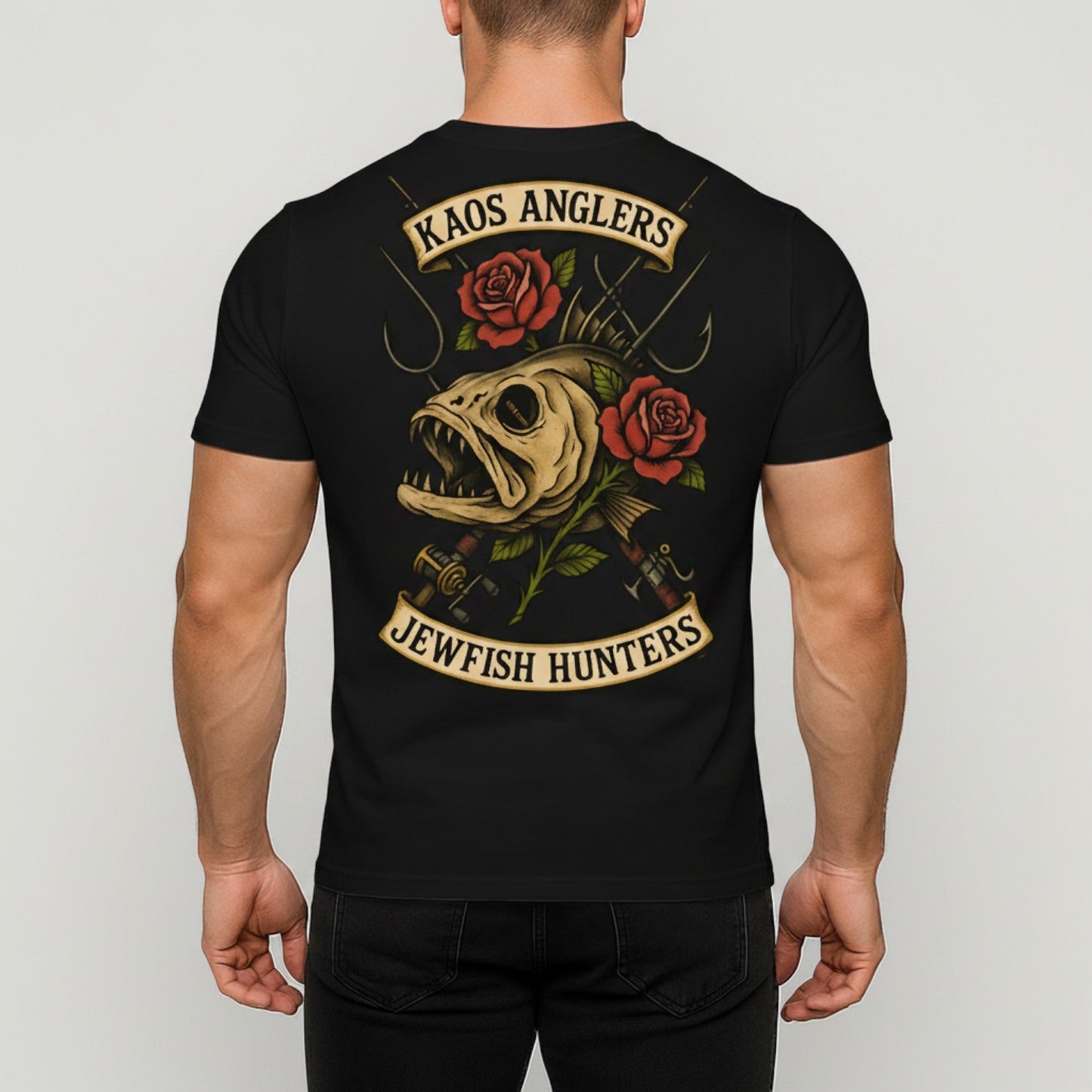 KAOS Anglers Jewfish Skull Hooks T-Shirt | KAOS CLOTHING D469