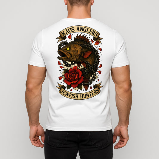 KAOS Anglers Chained Jewfish Roses T-Shirt | KAOS CLOTHING D474