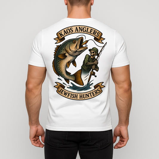 KAOS Anglers Skeleton Fisherman Jewfish Lure T-Shirt | KAOS CLOTHING D476