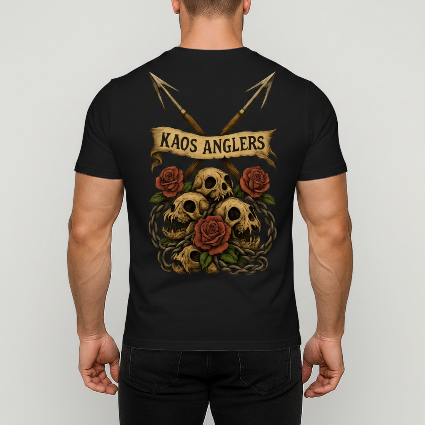 KAOS Anglers Skull Pile Harpoon T-Shirt | KAOS CLOTHING D481