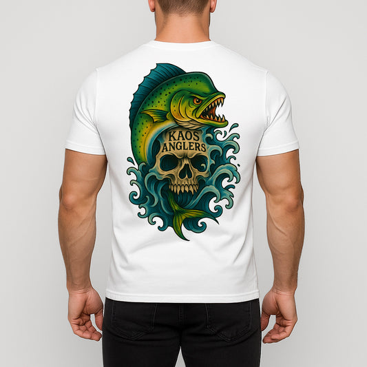 KAOS Anglers Mahi Mahi Skull Wave T-Shirt | KAOS CLOTHING D482