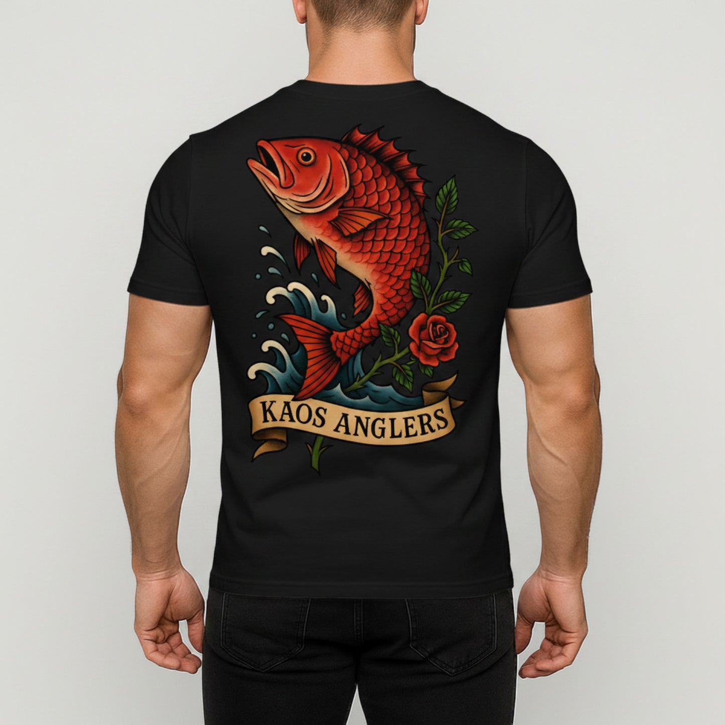 KAOS Anglers Red Snapper Rose T-Shirt | KAOS CLOTHING D483