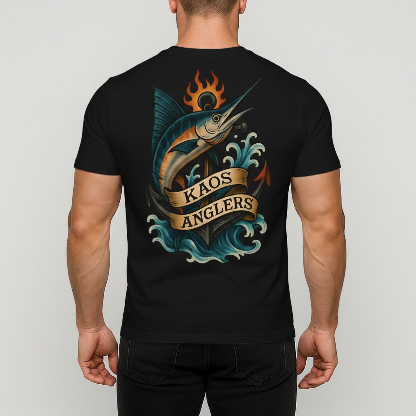 KAOS Anglers Marlin Anchor Fishing T-Shirt | KAOS CLOTHING D484