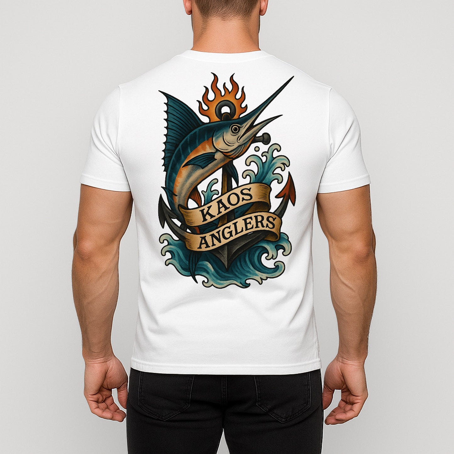 KAOS Anglers Marlin Anchor Fishing T-Shirt | KAOS CLOTHING D484