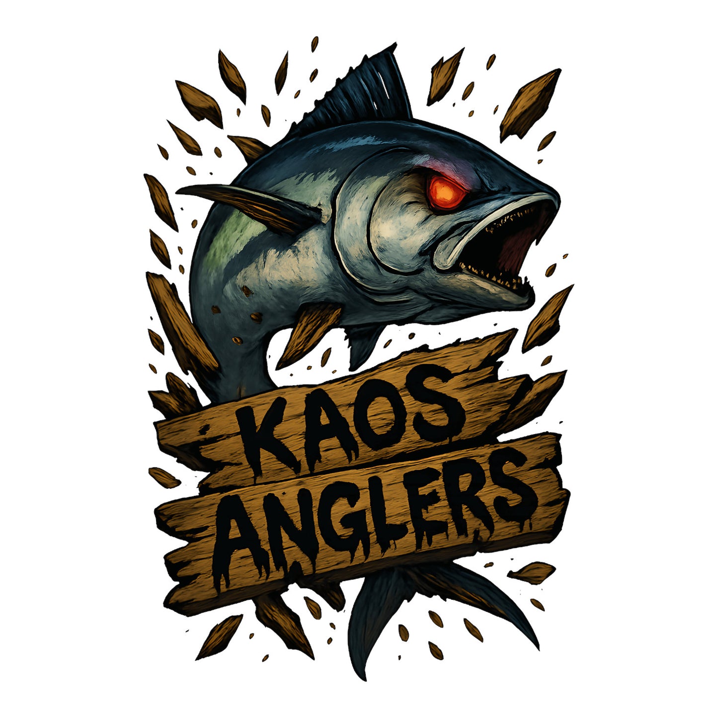 KAOS Anglers Smashing Tuna Fishing T-Shirt | KAOS CLOTHING D485
