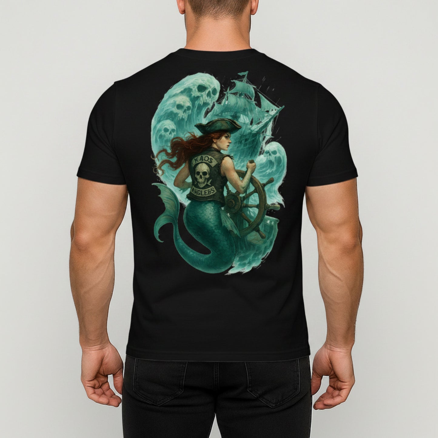 KAOS Anglers Ghost Ship Pirate Mermaid T-Shirt | KAOS CLOTHING D498
