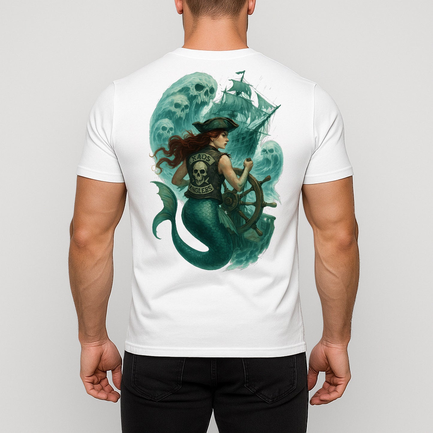 KAOS Anglers Ghost Ship Pirate Mermaid T-Shirt | KAOS CLOTHING D498