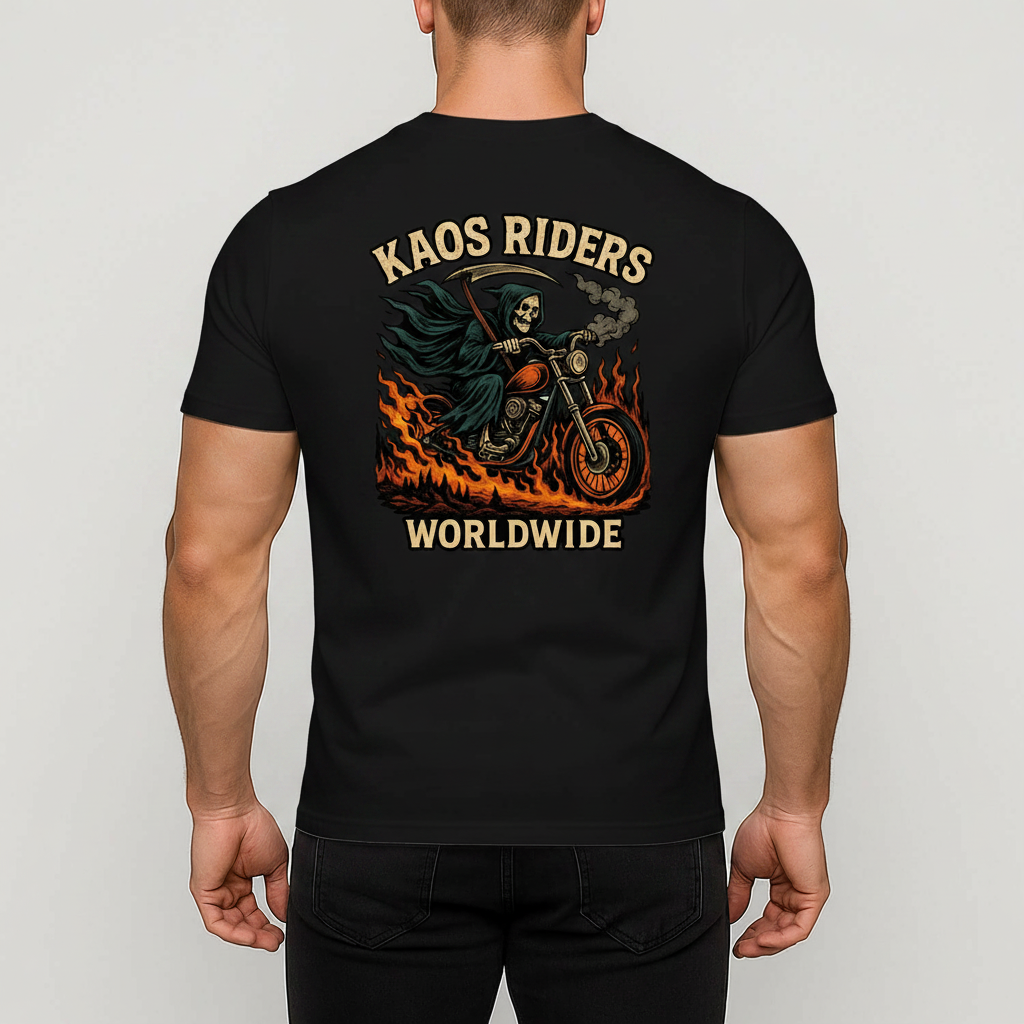 KAOS Riders Grim Reaper Biker T-Shirt D1 | KAOS CLOTHING