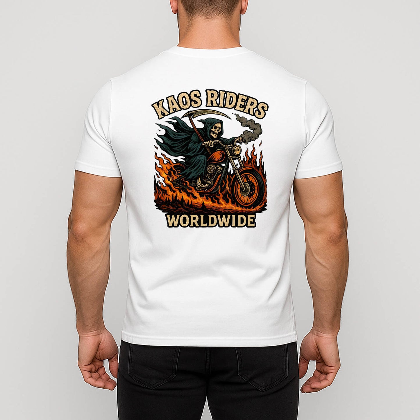 KAOS Riders Grim Reaper Biker T-Shirt D1 | KAOS CLOTHING