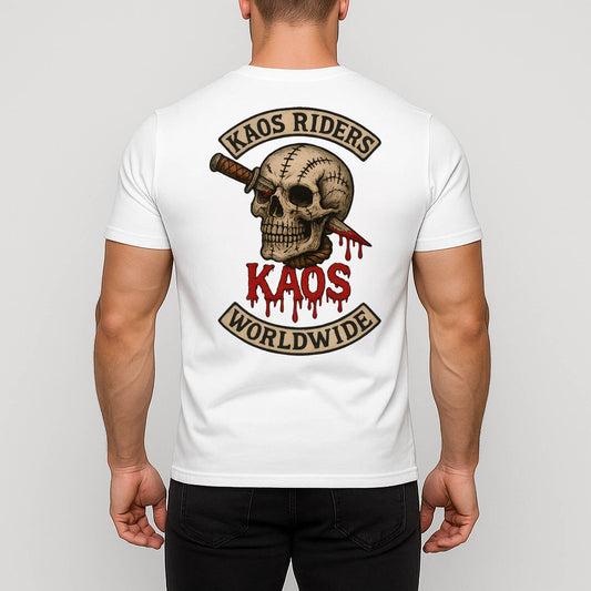 KAOS Riders Stabbed Skull Knife T-Shirt | KAOS CLOTHING D101