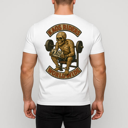 KAOS Riders Prison Gym Skeleton T-Shirt | KAOS CLOTHING D102