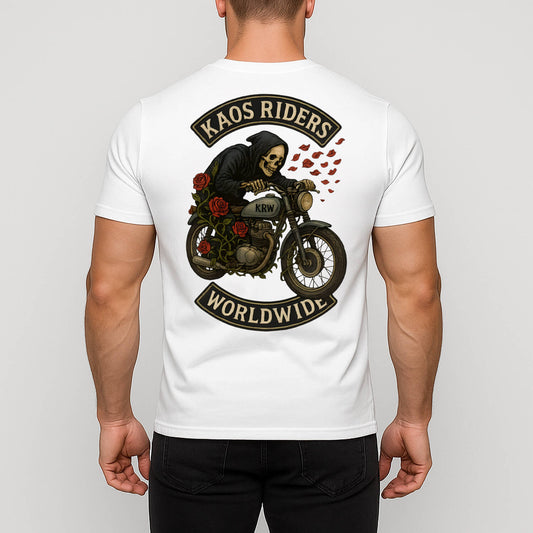 KAOS Riders Grim Reaper Rose Motorcycle T-Shirt | KAOS CLOTHING D108