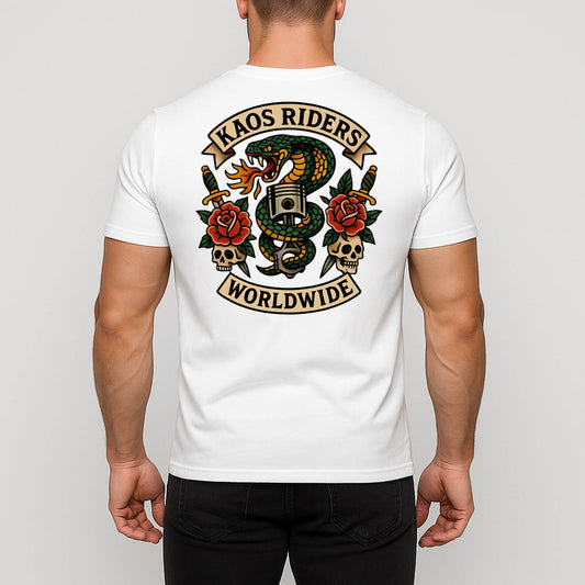 KAOS Riders Venom Snake Piston Biker T-Shirt | KAOS CLOTHING D11