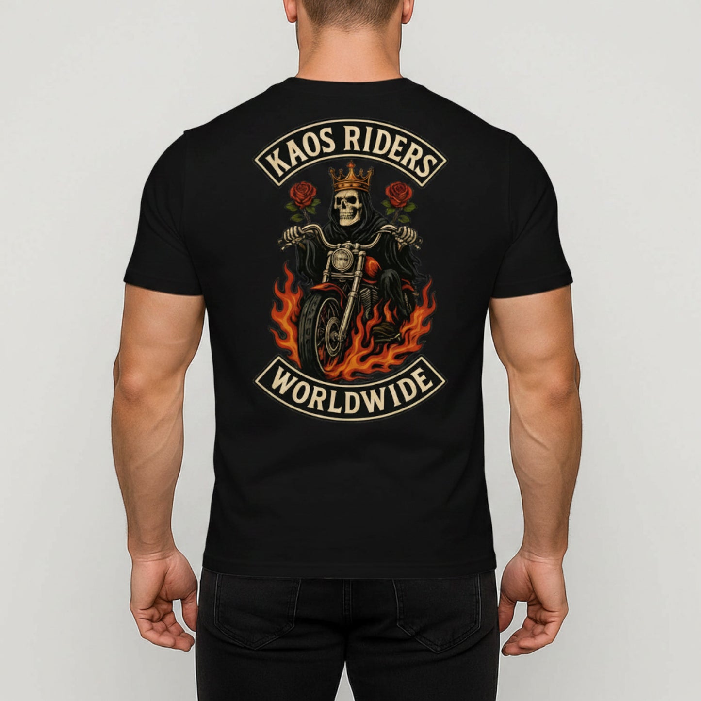 KAOS Riders Crowned Reaper Motorcycle T-Shirt | KAOS CLOTHING D112