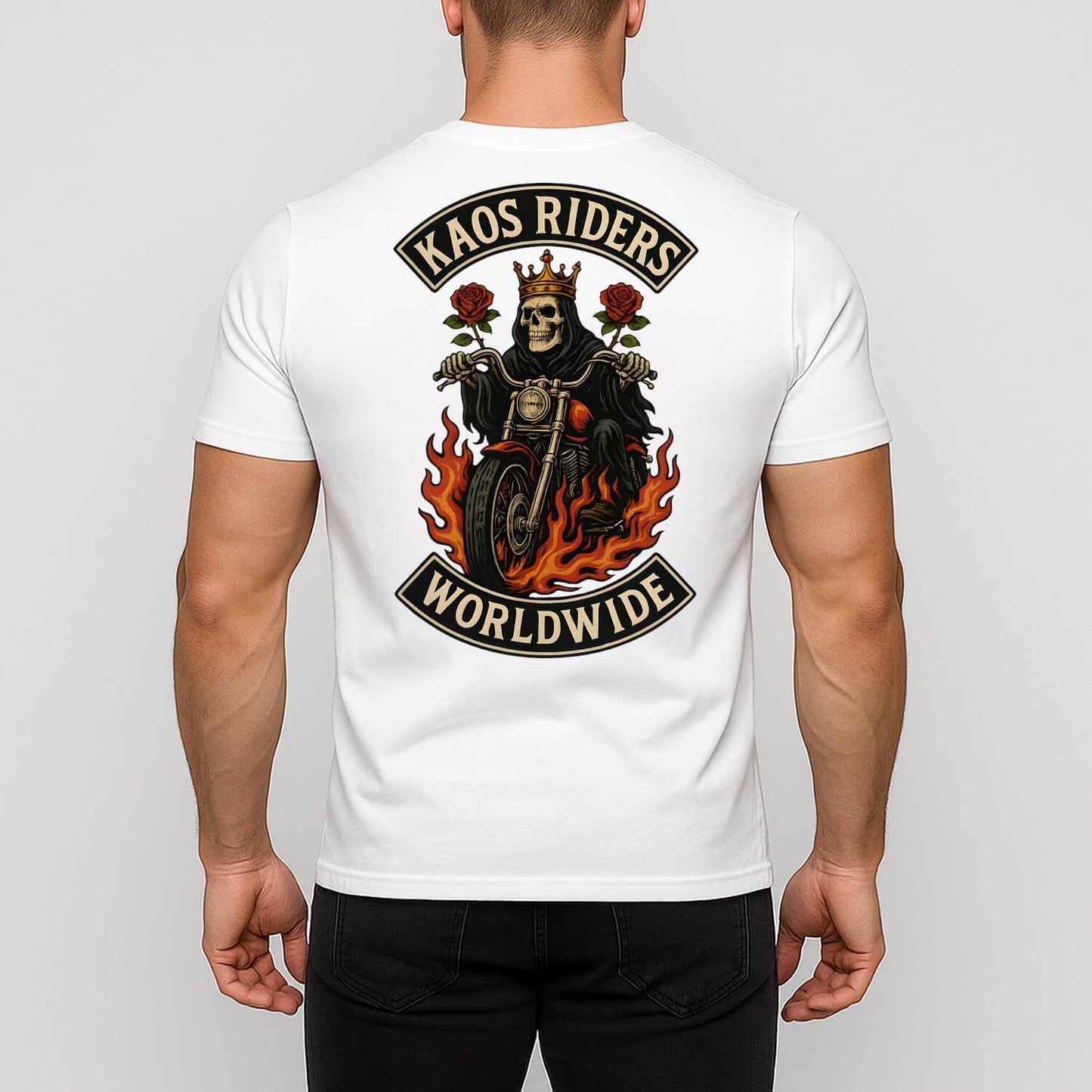 KAOS Riders Crowned Reaper Motorcycle T-Shirt | KAOS CLOTHING D112