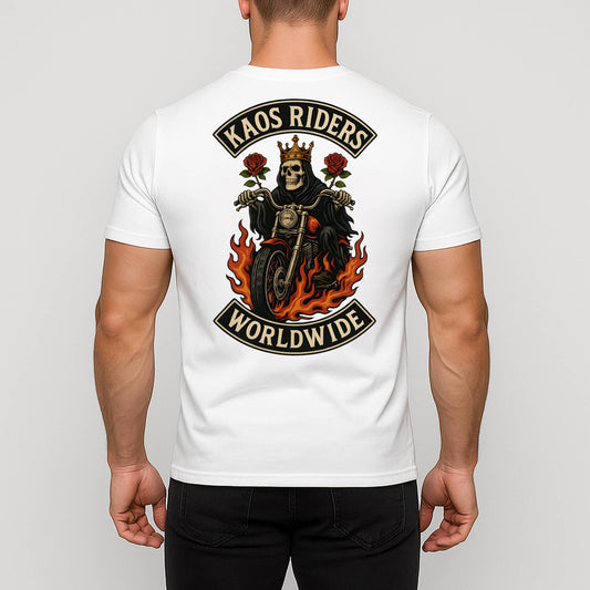 KAOS Riders Crowned Reaper Motorcycle T-Shirt | KAOS CLOTHING D112