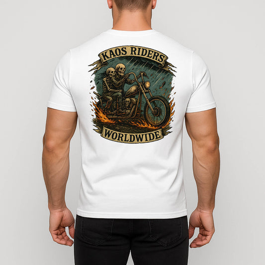 KAOS Riders Skeleton Chopper Motorcycle T-Shirt | KAOS CLOTHING D16