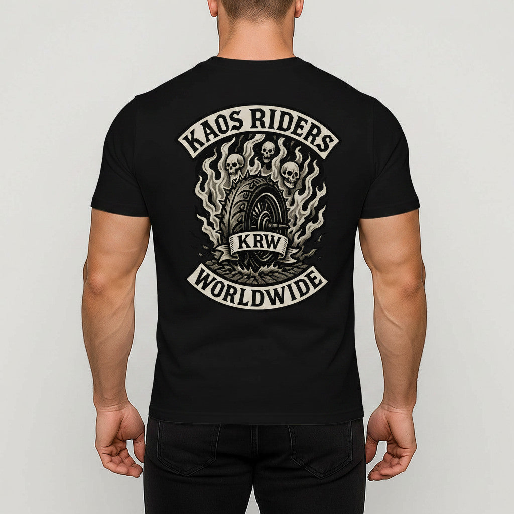 KAOS Riders KRW Wheel Skull T-Shirt | KAOS CLOTHING D2
