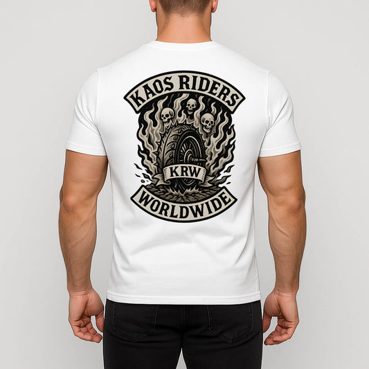 KAOS Riders KRW Wheel Skull T-Shirt | KAOS CLOTHING D2