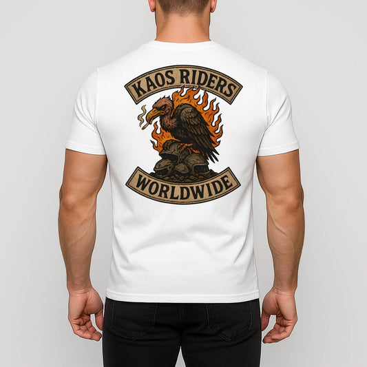 KAOS Riders Flaming Vulture Motorcycle T-Shirt | KAOS CLOTHING D20