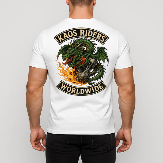 KAOS Riders Green Dragon Motorcycle Engine T-Shirt | KAOS CLOTHING D24