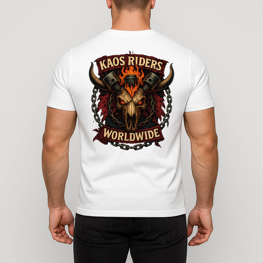 KAOS Riders Hellfire Bull Skull T-Shirt | KAOS CLOTHING D3