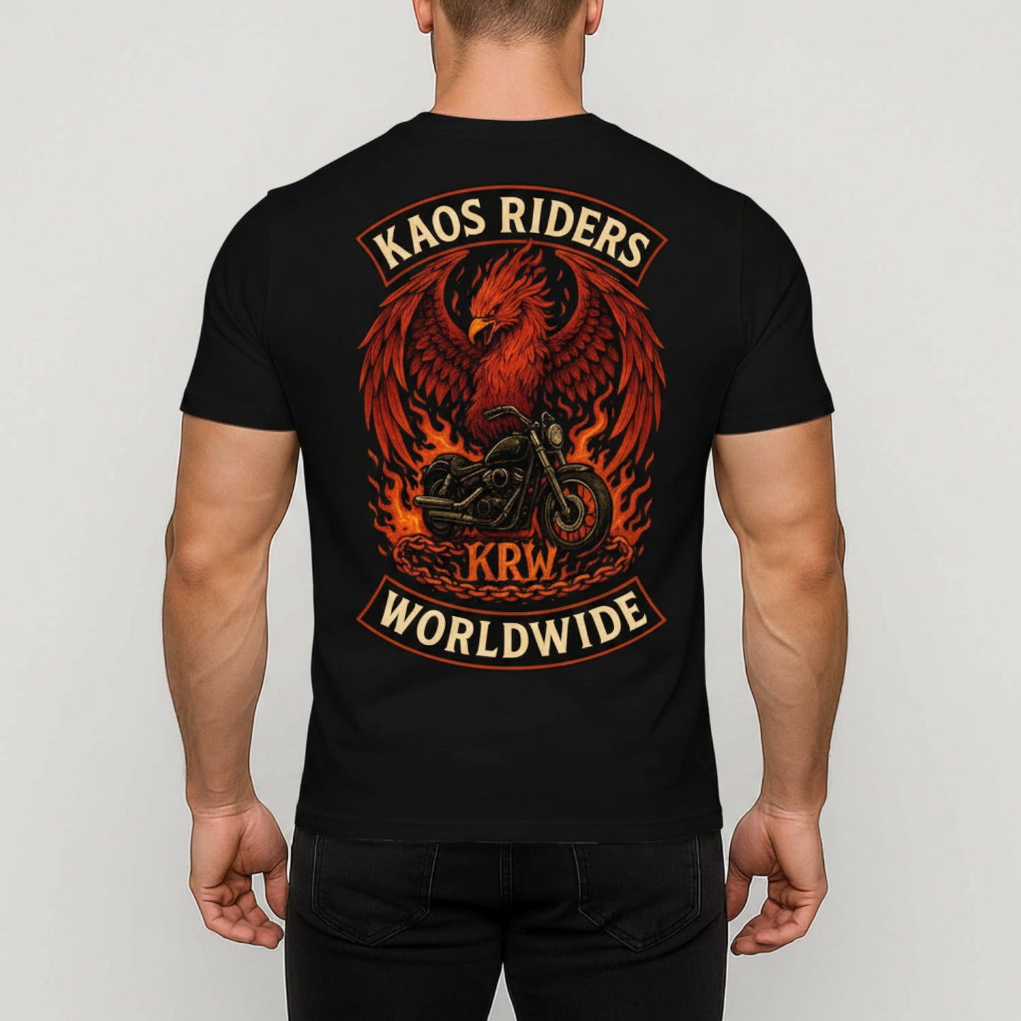 KAOS Riders Phoenix Motorcycle Biker T-Shirt | KAOS CLOTHING D35
