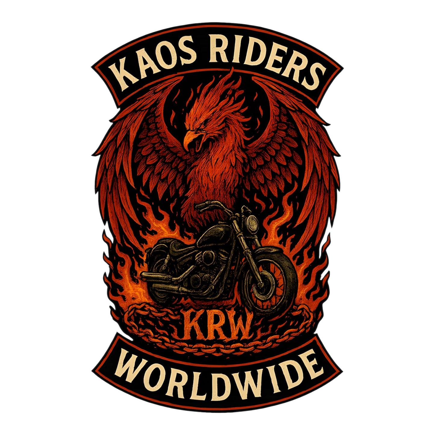 KAOS Riders Phoenix Motorcycle Biker T-Shirt | KAOS CLOTHING D35