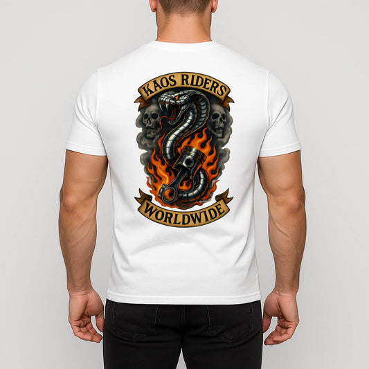 KAOS Riders Snake Piston Motorcycle T-Shirt | KAOS CLOTHING D36