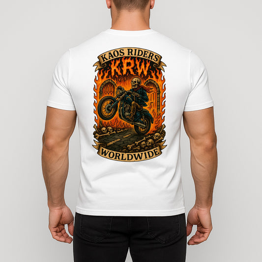 KAOS Riders Skeleton Wheelie Motorcycle T-Shirt | KAOS CLOTHING D42