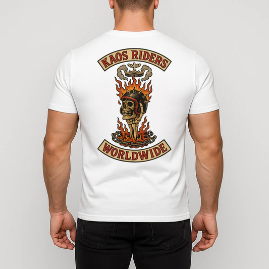 KAOS Riders Spiked Helmet Skull Biker T-Shirt | KAOS CLOTHING D46