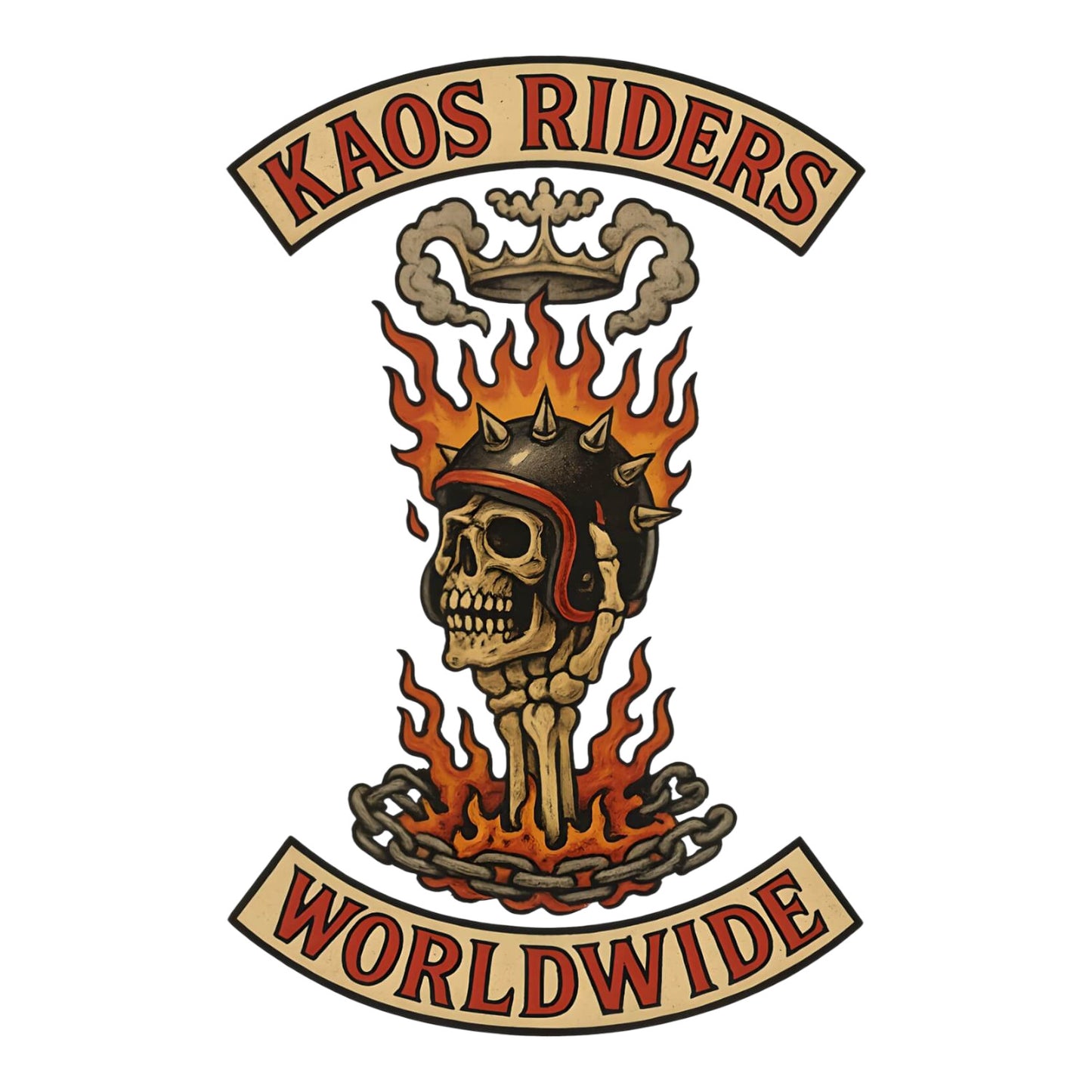 KAOS Riders Spiked Helmet Skull Biker T-Shirt | KAOS CLOTHING D46