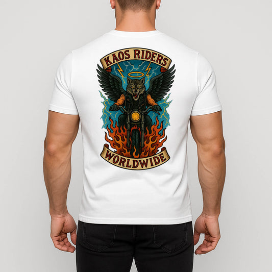 KAOS Riders Winged Wolf Motorcycle T-Shirt | KAOS CLOTHING D48