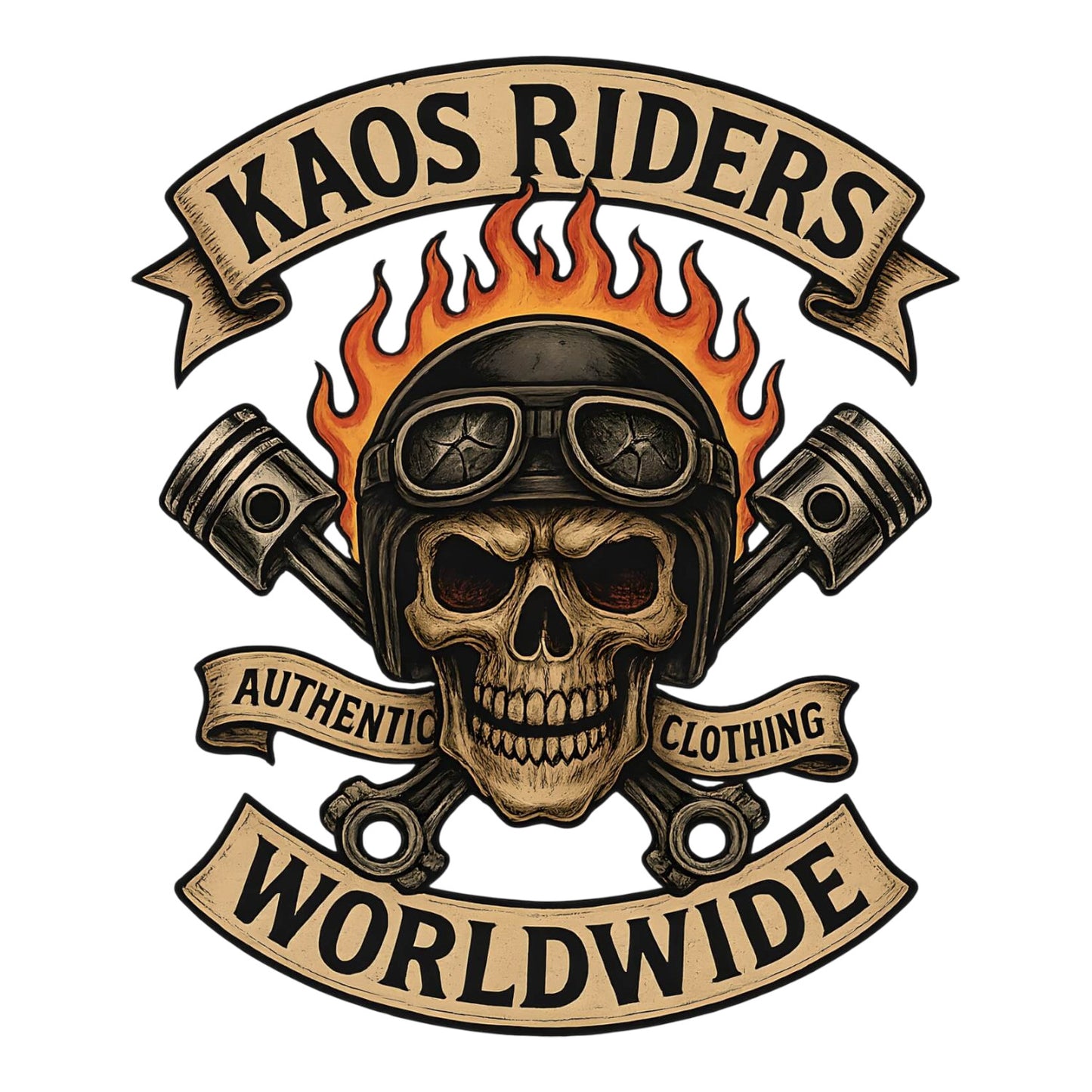 KAOS Riders Skull Rider T-Shirt | KAOS CLOTHING D5