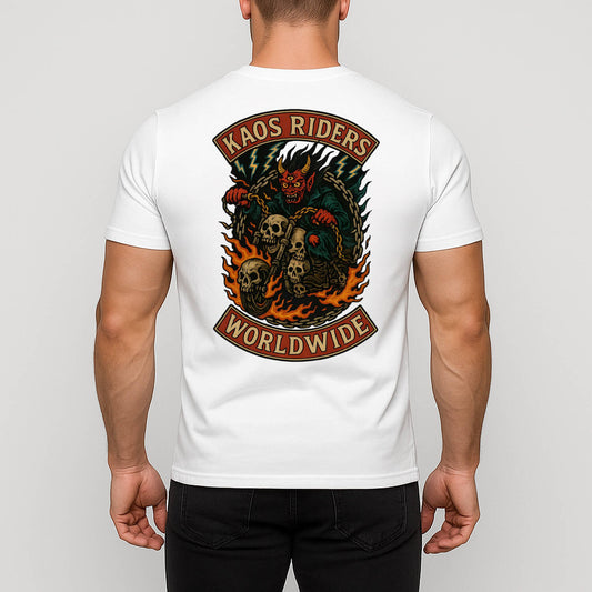 KAOS Riders Three-Eyed Devil Motorcycle T-Shirt | KAOS CLOTHING D52
