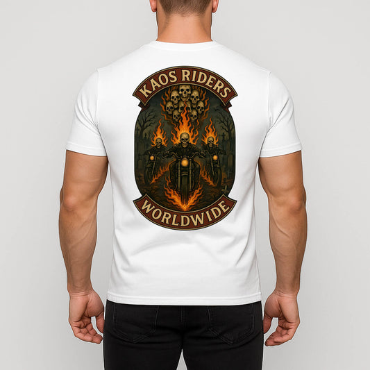 KAOS Riders Skeleton Motorcycle Crew T-Shirt | KAOS CLOTHING D59